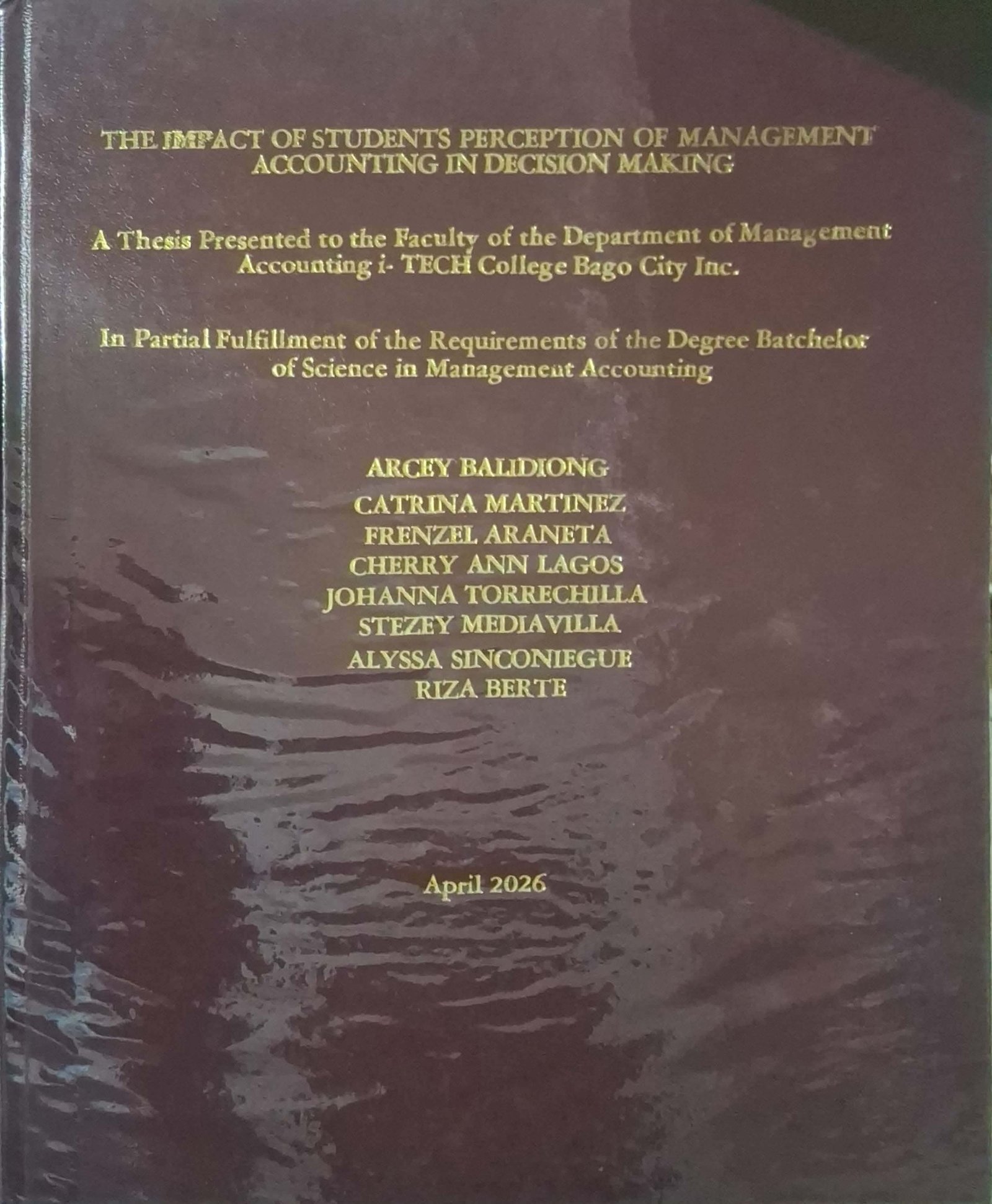 THE IMPACT OF STUDENTS PERCEPTION OF MANAGEMENT ACCOUNTING IN DECISION MAKING